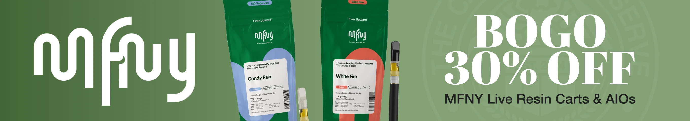 MFNY: buy one, get one 30% off live resin carts and all-in-ones